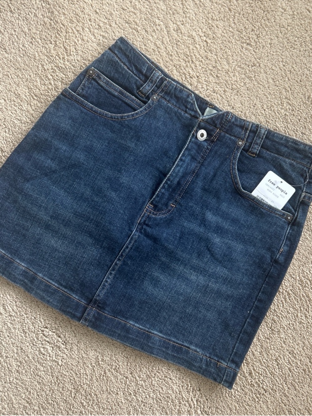 Free People Indigo Denim Mini Skirt